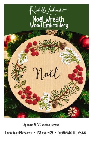 Noel Wreath Wood Embroidery (Threads NOT Included)